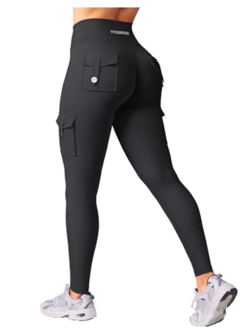 Women's Workout Cargo Leggings with Hidden Scrunch, Butt Lifting, Yoga Pants